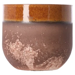 Mica Decorations Vazen En Potten<Nora bloempot 14 cm rond groen, donkergroen, oker - ...
