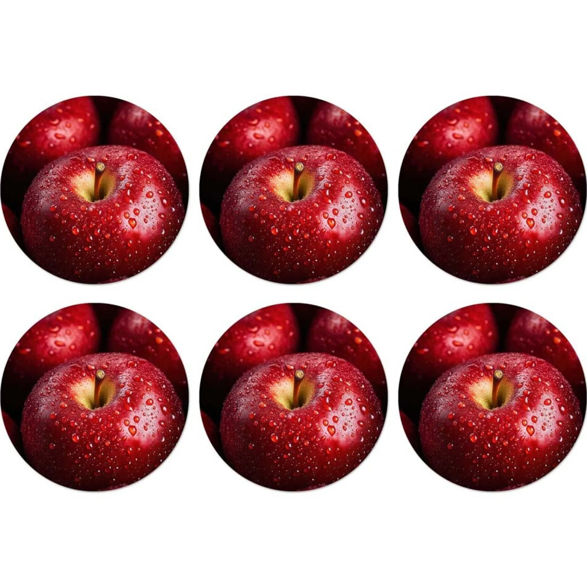 Natural Collections Koken & Tafelen<Onderzetter rond fruit 10 cm 6 assorti