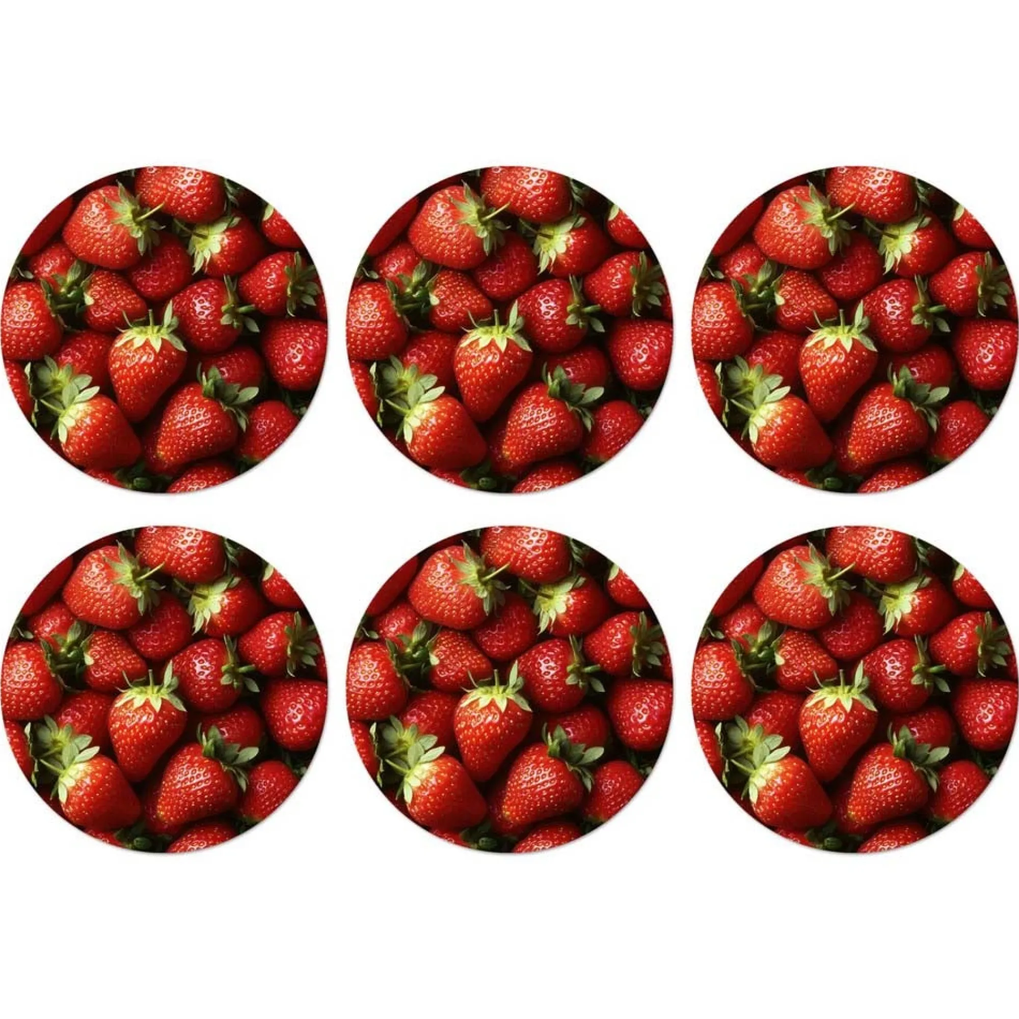 Natural Collections Koken & Tafelen<Onderzetter rond fruit 10 cm 6 assorti