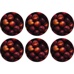 Natural Collections Koken & Tafelen<Onderzetter rond fruit 10 cm 6 assorti