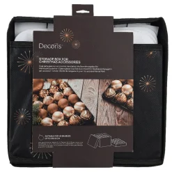 Decoris Kerstballen<Opbergdoos kerstbal polyester