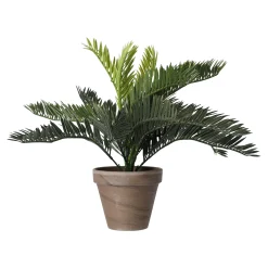 Mica Decorations Kunstplanten En Kunstbloemen<Palm Cycas in pot grijs 33 x 34 cm