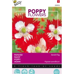 Buzzy Moestuin<Papaver Deense vlag