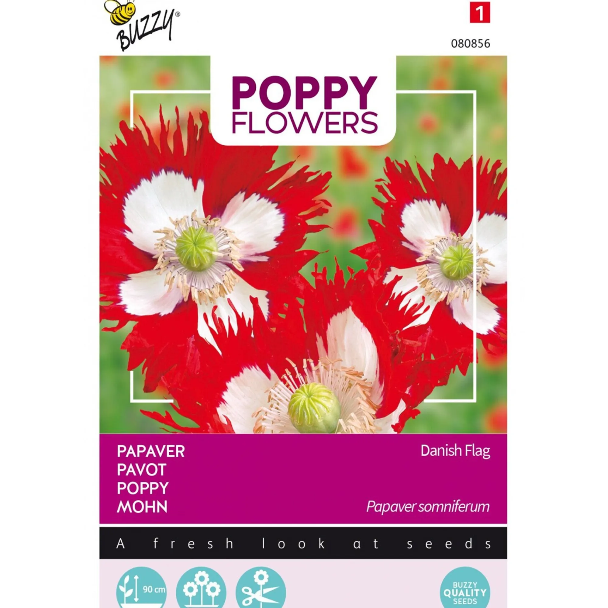 Buzzy Moestuin<Papaver Deense vlag