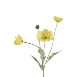 Everlands Kunstplanten En Kunstbloemen<Papaver geel 63 cm