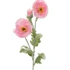 Everlands Kunstplanten En Kunstbloemen<Papaver roze 106 cm