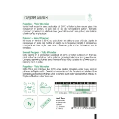Horti Tops Moestuin<Paprika Yolo wonder