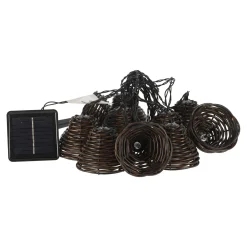 O'malley Buitenverlichting|Buitenverlichting<Partylight solar 10LED warm wit wicker