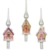 Decoris Kerstdecoratie<Piek glas huis 31 cm
