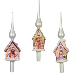 Decoris Kerstdecoratie<Piek glas huis 31 cm
