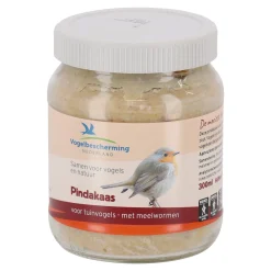 Vogelbescherming Vogelsnacks<Pindakaas vogel + meelwormen 330gr