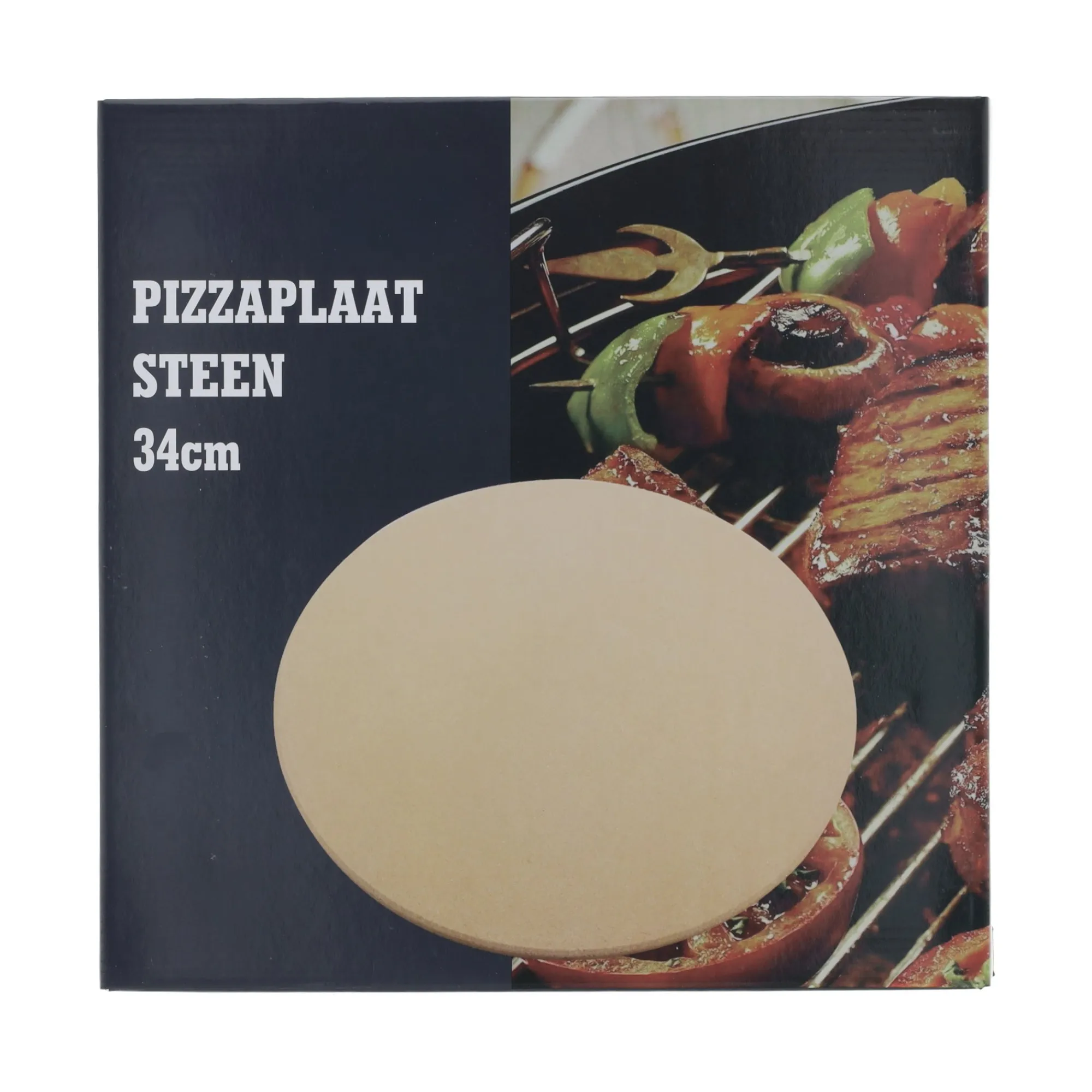 Barbecueaccessoires<Pizzaplaat steen BBQ 34 cm