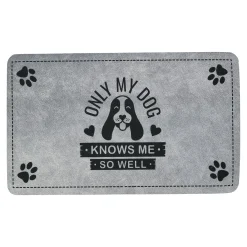 Drink- En Voerbak Hond<Placemat Only my dog grijs 75 x 45 cm