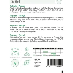 Horti Tops Moestuin<Pofmais Plomyk popcorn zaad