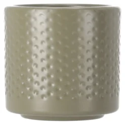 Mica Decorations Vazen En Potten<Pot Era rond groen relief 7 x 7 cm