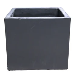 Mega Collections Tuindecoratie<Pot Smooth Cubi Lead 23 cm