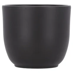 Mica Decorations Vazen En Potten<Pot Tusca rond zwart mat 9 x 10 cm