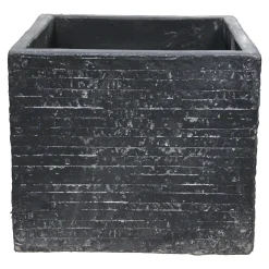 Mega Collections Tuindecoratie<Pot Utah cubi graphite 23 cm