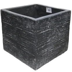 Mega Collections Tuindecoratie<Pot Utah cubi graphite 23 cm
