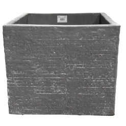 Mega Collections Tuindecoratie<Pot Utah Cubi Washed Grey 23 cm