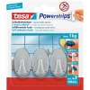 Tesa Bouw<Powerstrips haak S ovaal mat chrome