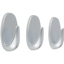 Tesa Bouw<Powerstrips haak S ovaal mat chrome