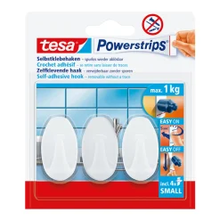 Tesa Bouw<Powerstrips haak S ovaal wit