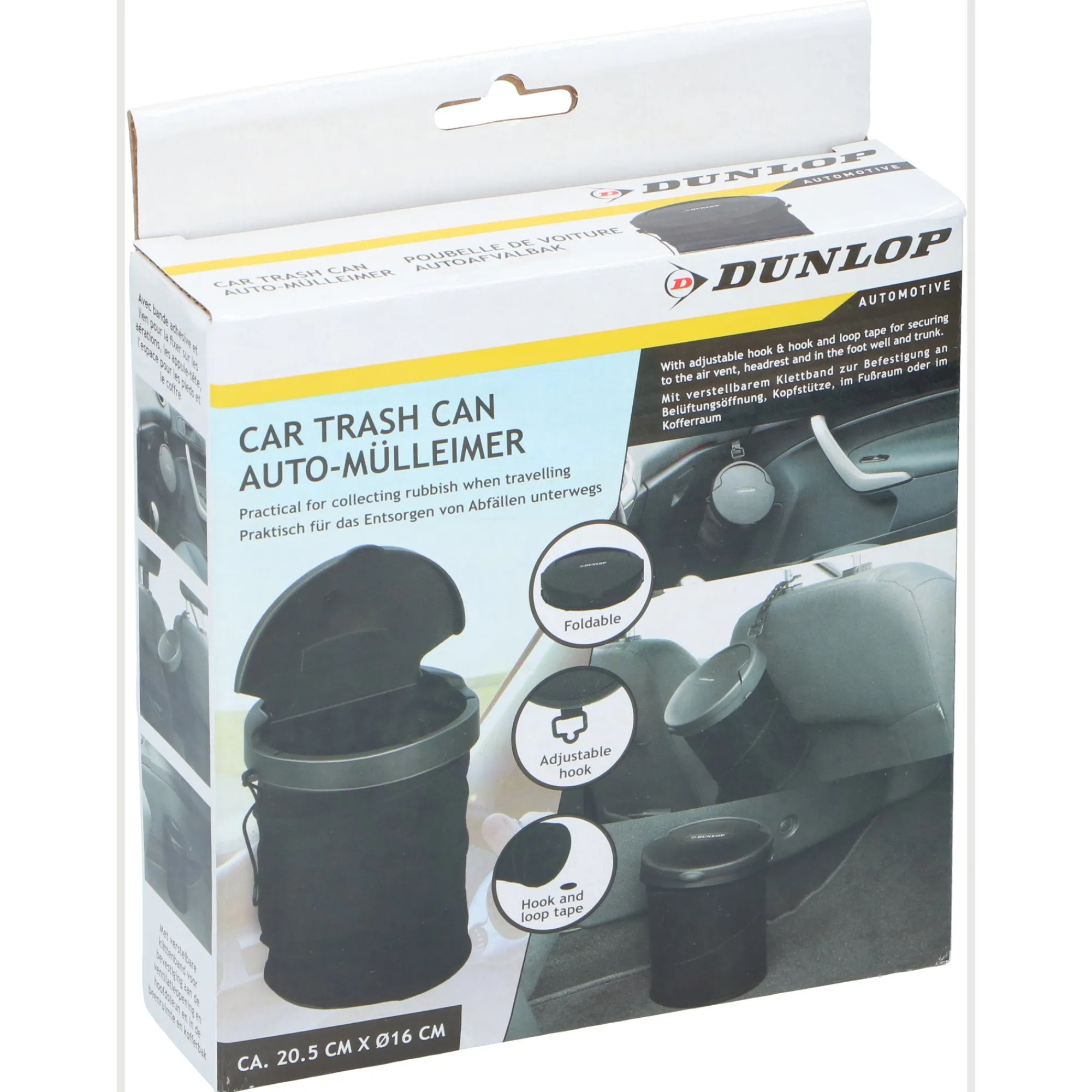 Dunlop Autoaccessoires<Prullenbak auto 16 x 20,5 cm