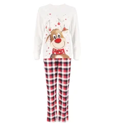 Kerstkleding<Pyjama rendier unisex S-M
