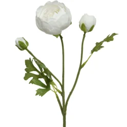 Decoris Kunstplanten En Kunstbloemen<Ranonkel wit 51 cm