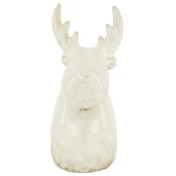 Natural Collections Kerstdecoratie<Rendier keram grijs 5x7x13 cm