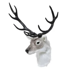 Decoris Kerstdecoratie<Rendierkop hangend 22 cm