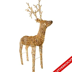 O'malley Kerstdecoratie|Kerstverlichting<Rendier 1320 LED classic gold