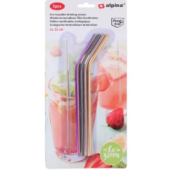 Alpina Koken & Tafelen<Rietjes kleur 4st+borstel