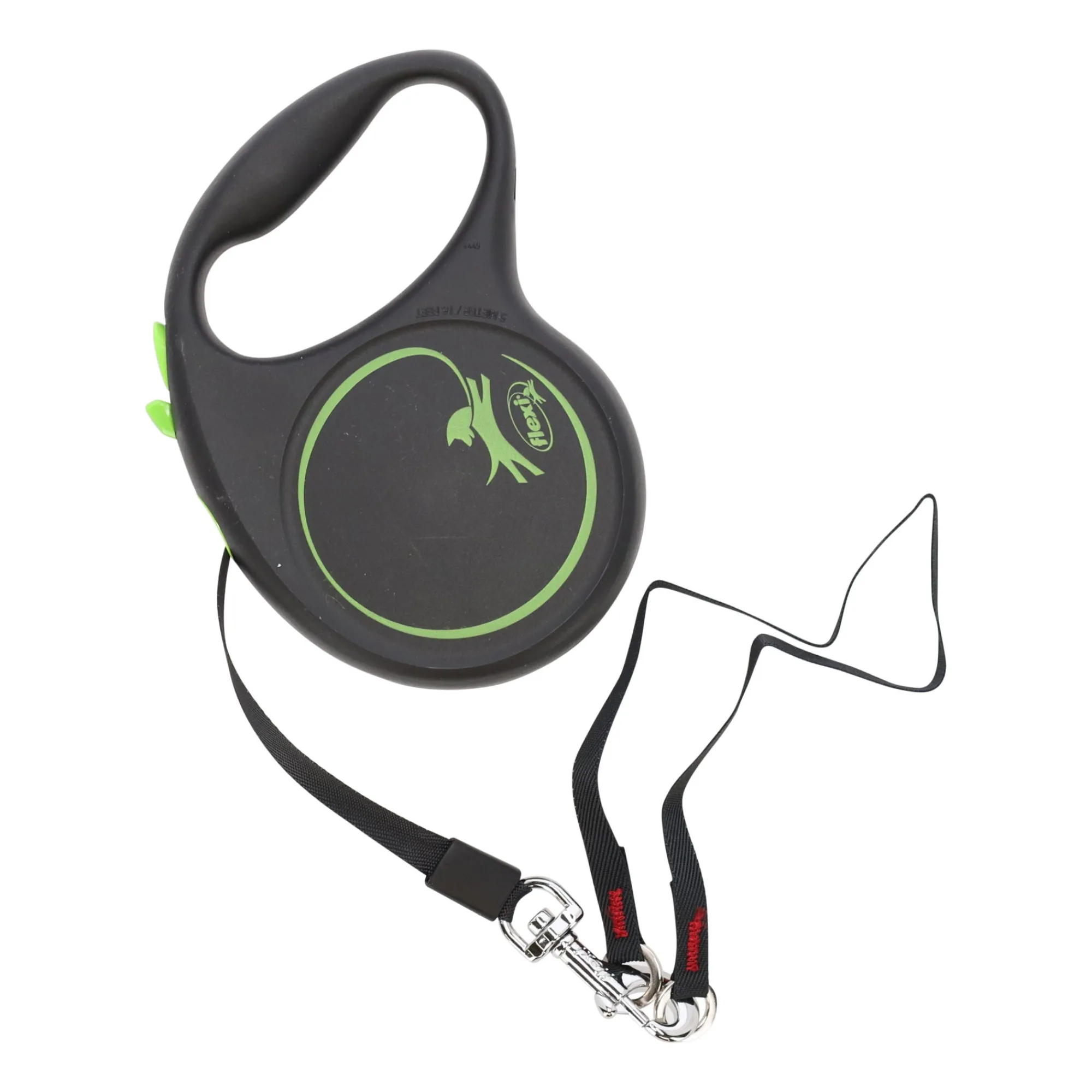 Flexi Hondenriem<Rollijn black dsgn tape M 5M groen