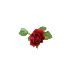 Decoris Kunstplanten En Kunstbloemen<Roos 45 cm rood