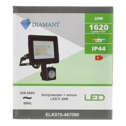 Diamant Bouwlampen<Schijnwerper met sensor LED-F 20W