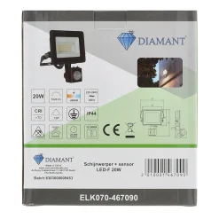 Diamant Bouwlampen<Schijnwerper met sensor LED-F 20W