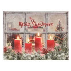 O'malley Kerstdecoratie<Schilderij Kaars LED 40 x 30 cm