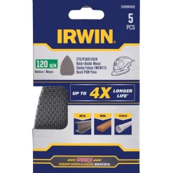 Irwin Toebehoren Elektrisch Gereedschap<Schuurgaas handpalm K120 5st.
