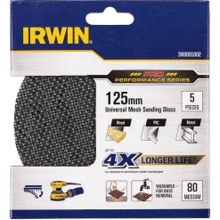 Irwin Toebehoren Elektrisch Gereedschap<Schuurgaas Ø125mm K80 5st.