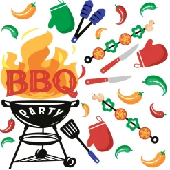 Duni Koken & Tafelen<Servet 33 x 33 cm BBQ mix 20st