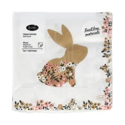 Duni Pasen|Koken & Tafelen<Servet 24x24cm blooming bunnies 20st