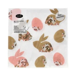 Duni Pasen|Koken & Tafelen<Servet 33x33cm blooming bunnies 20st