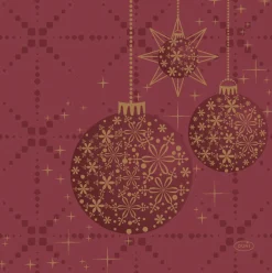 Duni Kerstdecoratie<Servet 33 x 33 cm Gilded Bauble