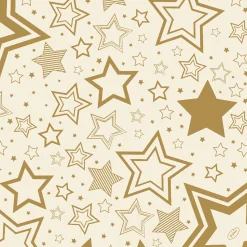 Duni Kerstdecoratie<Servet 40 x 40 cm Holiday Star Cream