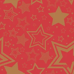 Duni Kerstdecoratie<Servet 33 x 33 cm Holiday Star Red