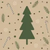 Duni Kerstdecoratie<Servet 33 x 33 cm Natural Yuletid