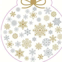 Duni Kerstdecoratie<Silhouettes Servet 33 cm Snowflake Bauble