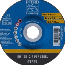 Pferd Toebehoren Elektrisch Gereedschap<Slijpschijf EH125-2,4 PSF staal